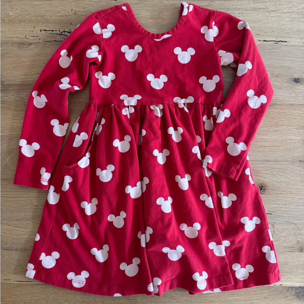 Hanna Andersson Red Dress Mickey Mouse Pattern